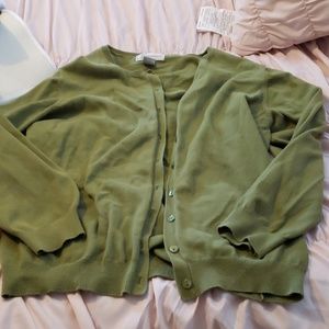 Olive green cardigan